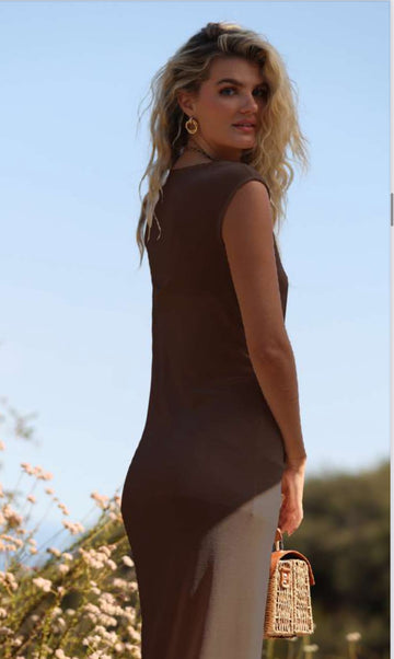 Vestido OBA chocolate Texas